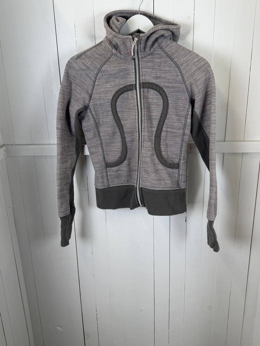 Lululemon Gray Full Zip Cotton Hoodie Women's Size S